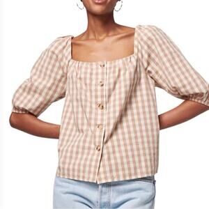 NEW FAHERTY Cali top in charleston gingham Size Medium